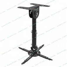 Кронштейн Wize WPA-B черный Потолочные, Макс. крепежное расстояние 260х260, макс. вес нагрузки 12 кг, Наклон,поворот °+/-15, расстояние от стены/ потолка 35-46 см