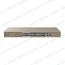 Коммутатор Tenda TEF1126P-24-250W 26-Портовыйбез управления FE c 24 портами PoE