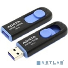 Флешка USB ADATA UV128 (AUV128-64G-RBE), 64Gb, USB 3.0, R/W 100/30, черный/синий