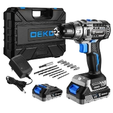 Дрель-шуруповерт Deko Sharker 16V, 16 В, 1,5 Ач, 32 Нм, щеточный