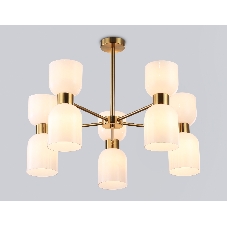 Люстра Ambrella light LH56093/10 BS/FR латунь/белый матовый E14*10 max 40W D700*510