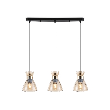 Светильник Ambrella light TR3404/3 BK/FGD/TI черный/золото/янтарь E27/3 max 60W 550*135*1000