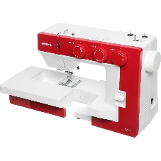 Швейная машина Janome 1522RD белый/красный, электромеханическая, вертикальный качающийся, 25 операций, петля автомат