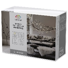Гирлянда светодиодная Neon-night Звездопад красная 10 LED, 2,25 м, прозрачный ПВХ, теплый белый свет свечения, 2 х АА (батарейки не в комплекте)
