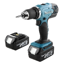 Дрель-шуруповерт Makita DDF453RFE, 18 В, 3 Ач, 42 Нм, щеточный