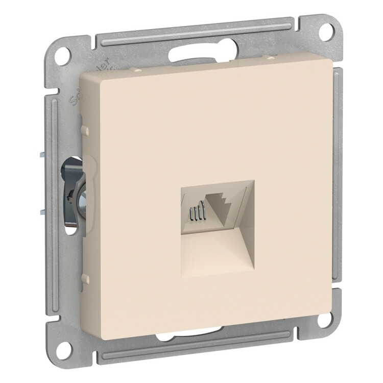 Розетка телефонная RJ11, механизм ATN000281 Schneider Electric AtlasDesign Бежевый