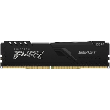Оперативная память Kingston Fury Beast, DDR4, 16GB (1x16GB), 3200MHz, CL16, DIMM, с радиатором, черный