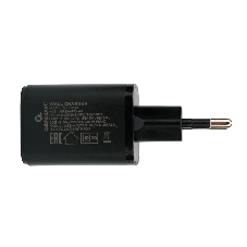 Сетевое зарядное устройство Cablexpert MP3A-PC-43, 30Вт, 3А, быстрая зарядка QC3.0/PD, 2 порта: USB и Type-C, черный, пакет