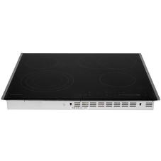 Встраиваемая электрическая панель Samsung NZ64T3536DK/WT 59 x 50.5 x 5.2 см., электронное управление, 15 степеней мощности, автоматическое отключение, защита от детей, блокировка управления, дисплей, 4 конфорки, 2 с зоной расширения, рамка из нержавеющей стали, корпуса черный