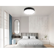 Потолочный светодиодный светильник Ambrella light FZ1360 BK черный IP20 40W 3000-6500K 390*80 (ПДУ ИК)