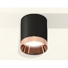 Светильник Ambrella Light XS6302025 SBK/PPG черный песок/золото розовое полированное MR16 GU5.3 (C6302, N6135)