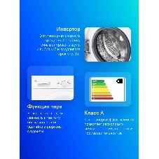 Стиральная машина LG F2Y1HS3W белый, загрузка фронтальная 7 кг, 1200 об/мин., класс: А