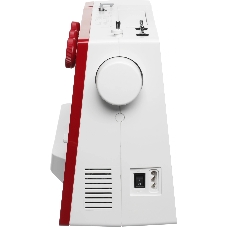 Швейная машина Janome 1522RD белый/красный, электромеханическая, вертикальный качающийся, 25 операций, петля автомат