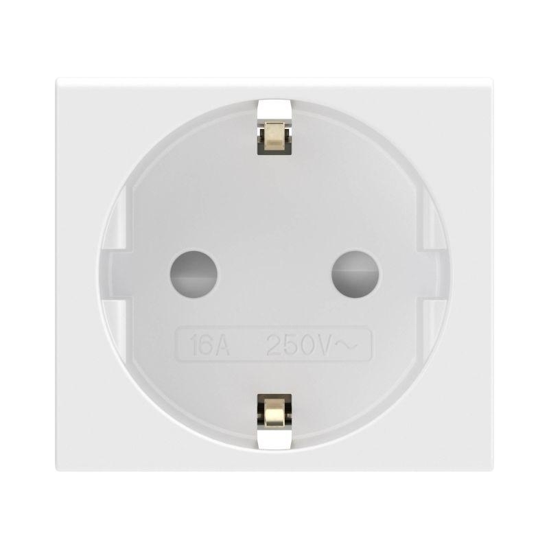 Розетка 1-м СП Viva 2мод. защ. шторки с заземл. бел. ДКС 45005
