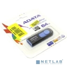 Флешка USB ADATA UV128 (AUV128-64G-RBE), 64Gb, USB 3.0, R/W 100/30, черный/синий