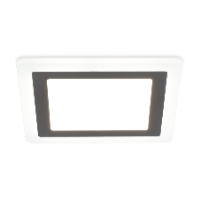 Встраиваемый cветодиодный светильник с подсветкой Ambrella light DCR390 3W+3W 4200K+4200K 220-240V 105*105*20 (A75*75)