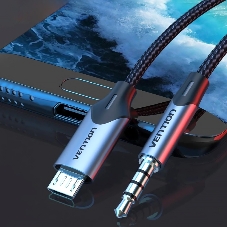 Кабель Vention USB Micro B M/Jack 3,5 mm M - 1.5 м