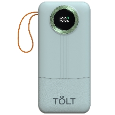 Портативный аккумулятор TOLT Lit KP328 Green, 30000mAh, 22,5W, fast charging and PD, green, CCC/ Powerbank TOLT Lit KP328 Green, 30000mAh, 22,5W, fast charging and PD, green, CCC