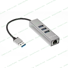 Переходник Telecom USB 3.0 - RJ-45 1000Mbps +3 USB3.0, Aluminum Shell, 0.2м TA311U