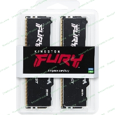 Оперативная память Kingston Fury Beast, DDR5, 32GB (2x16GB), 5200MHz, CL40, DIMM, с радиаторами, RGB, черный