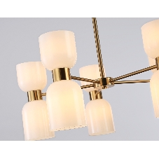Люстра Ambrella light LH56093/10 BS/FR латунь/белый матовый E14*10 max 40W D700*510