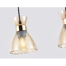 Светильник Ambrella light TR3404/3 BK/FGD/TI черный/золото/янтарь E27/3 max 60W 550*135*1000