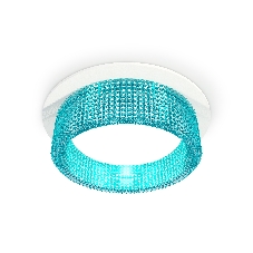 Комплект встраиваемого светильника Ambrella light XC8050033 SWH/BL белый песок/голубой GX53 (C8050, N8488)