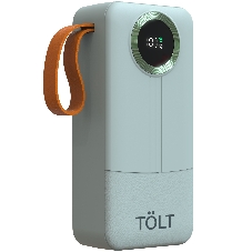 Портативный аккумулятор TOLT Lit KP328 Green, 30000mAh, 22,5W, fast charging and PD, green, CCC/ Powerbank TOLT Lit KP328 Green, 30000mAh, 22,5W, fast charging and PD, green, CCC