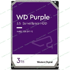 Жесткий диск Western Digital 3Tb WD33PURZ SATA-III Surveillance Purple (5400rpm) 256Mb 3.5