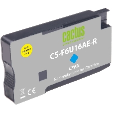Картридж струйный Cactus CS-F6U16AE-R 953XL голубой (24мл) для HP OJ Pro 7740/8210/8218/8710/8715