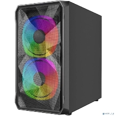 Компьютерный корпус Powercase Mistral Micro A3B ARGb, Tempered Glass, 2x 140мм ARGb PWM+1x 120мм ARGb PWM, черный, mATX (CMMAB-A3-V2)