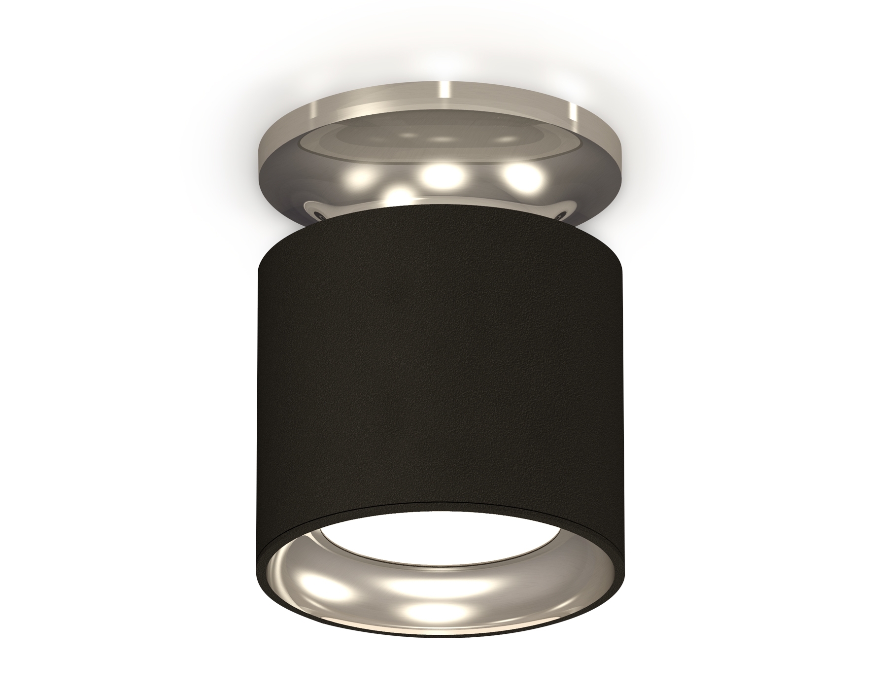 Светильник Ambrella Light XS7402080 SBK/PSL черный песок/серебро полированное MR16 GU5.3 (N7927, C7402, N7023)