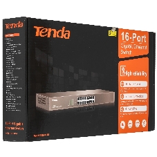 Коммутатор Tenda TEG1016G, 16×1 Гбит/с, неуправляемый