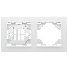 Рамка 2-м Минск горизонтальная белый Basic EKF ERM-G-302-10