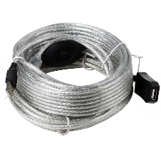 Кабель удлинитель Aopen активный ACU823-15M, USB2.0-repeater AM/AF 15м