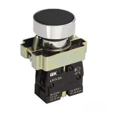 Кнопка LAY5-BA21 без подсветки черный 1з IEK BBT60-BA-K02