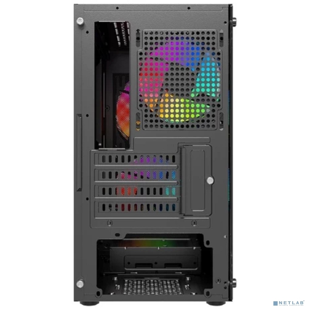 Компьютерный корпус Powercase Mistral Micro A3B ARGb, Tempered Glass, 2x 140мм ARGb PWM+1x 120мм ARGb PWM, черный, mATX (CMMAB-A3-V2)