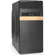 Компьютерный корпус Minitower ExeGate BAA-105-01-UNS350 (mATX, БП UNS350 с вент. 12см, 2*USB, аудио, черный)