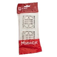 Рамка 2-м Минск горизонтальная белый Basic EKF ERM-G-302-10