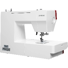 Швейная машина Janome 1522RD белый/красный, электромеханическая, вертикальный качающийся, 25 операций, петля автомат