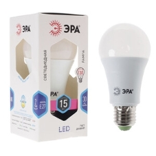 Лампа светодиодная ЭРА A60-15W-840-E27 R (диод груша 15Вт нейт E27) (10/100/1500)