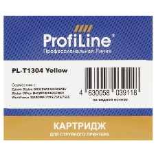 Картридж струйный ProfiLine PL-T1304 для принтеров Epson Stylus SX525WD/SX535WD/SX620/Office B42WD/BX525/BX535/BX625FWD/BX635FWD/BX925/BX935/WorkForce 525/630/3010/3520DWF/3530/3540/7015/7515/7525 с чернилами Yellow 10,1 мл