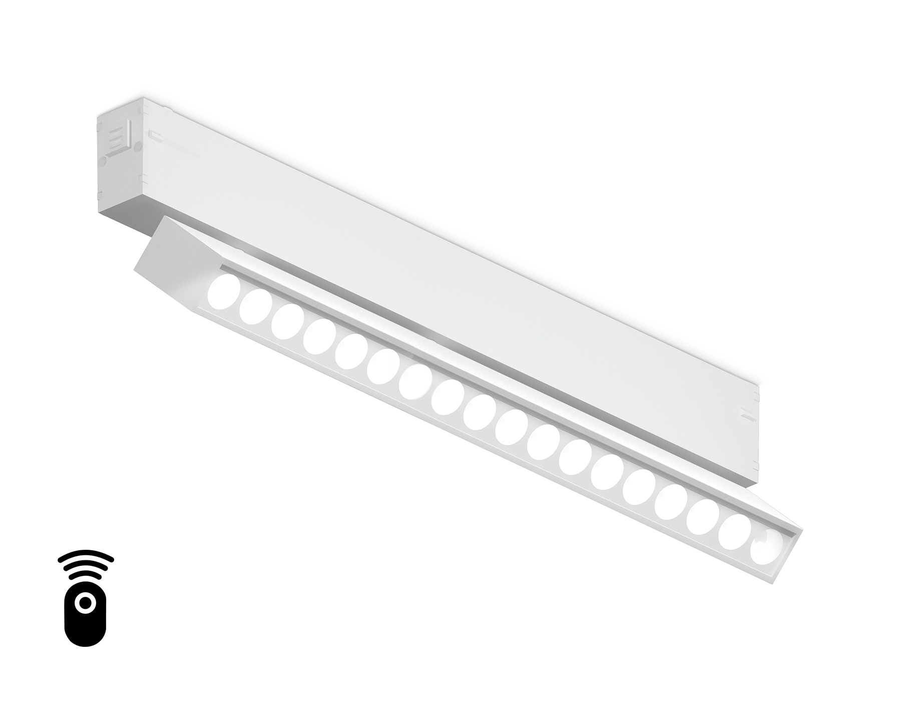 Управляемый светодиодный светильник для шинопровода Magnetic Ambrella light GL1351 WH белый IP20 18W 3000K-6400K 220V 24° 342*25*112 (Без ПДУ)