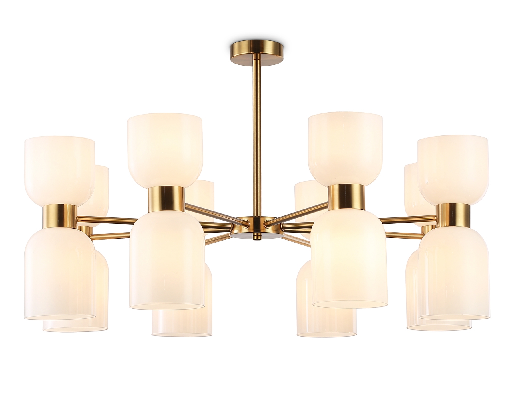 Люстра Ambrella light LH56095/16 BS/FR латунь/белый матовый E14*16 max 40W D860*510