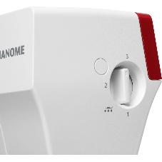 Швейная машина Janome 1522RD белый/красный, электромеханическая, вертикальный качающийся, 25 операций, петля автомат
