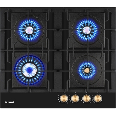 Газовая варочная панель Weissgauff HGG 641 BV Volcano Burner Nano Matt Glass
