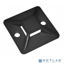 Площадка самоклеящаяся IEK UHP31-25-100 25х25 черная под хомуты (100шт) IEK