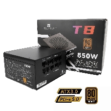 Блок питания Thermalright, 850W 80+ Bronze (ATX, 3.0, PCIe 5.0, Full modular, 1x24(20+4)pin, 2xCPU 8(4+4)pin, 4xPCIe*2 8(6+2)pin, 3xSATA3, 1x12+4pin (12VHPWR PCIe 5.0 12+4pin 600mm), 3xMOLEX4pin, Active, 120x120мм, 150x140x86mm, APFC, black)
