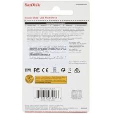 Флешка USB Sandisk CZ60 Cruzer Glide (SDCZ60-032G-B35), 32Gb, USB 2.0, R/W 30/8, черный/красный