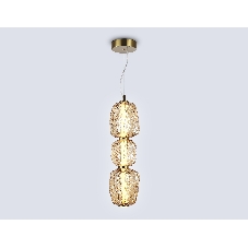 Подвесной светодиодный светильник Ambrella light LH30102 SB/TI бронза/янтарь 23W 3000K 140*140*1760